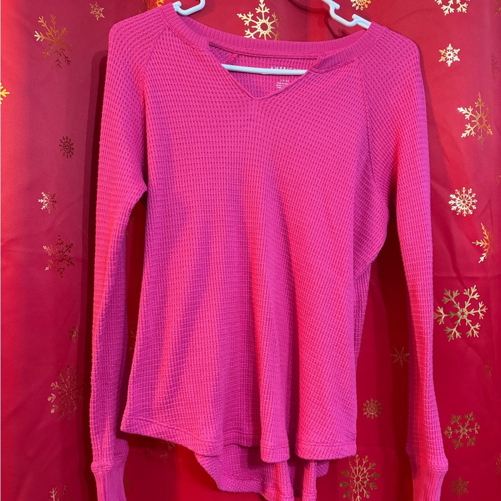 American Eagle Outfitters Fuchsia Knit Top